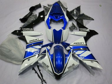 Wholesale 2007-2008 Yamaha YZF 1000 R1 Motorcycle Fairings - White Blue Black Layerd