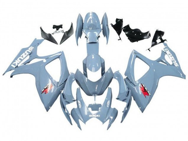 2006-2007 Suzuki GSXR 600 / GSXR 750 Motorcycle Fairings - Blue Grey White Red