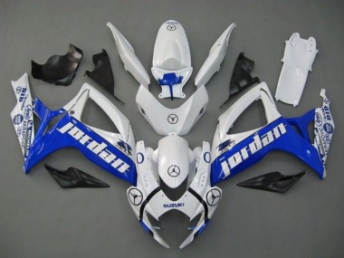 Wholesale 2006-2007 Suzuki GSXR 600 / GSXR 750 Motorcycle Fairings - White Blue Jordan