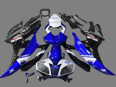 Wholesale 2006-2007 Yamaha YZF R6 Motorcycle Fairings - White Blue Glossy Black Yamalube