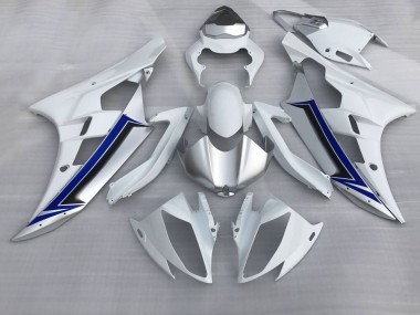 Wholesale 2006-2007 Yamaha YZF R6 Motorcycle Fairings - White Silver Blue Black