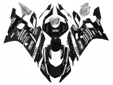 Wholesale 2017-2023 Yamaha YZF R6 Motorcycle Fairings - Black White Ohlins