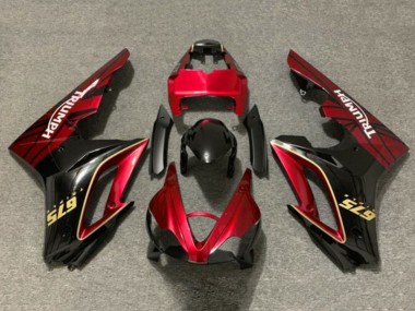 Wholesale 2009-2012 Triumph Daytona 675 Triple Motorcycle Fairings - Red Gold Glossy Black
