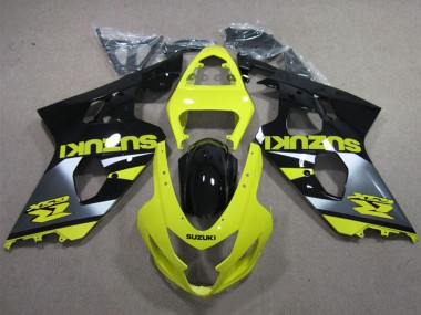 Wholesale 2004-2005 Suzuki GSXR 600 Motorcycle Fairings - Yellow Silver Glossy Black