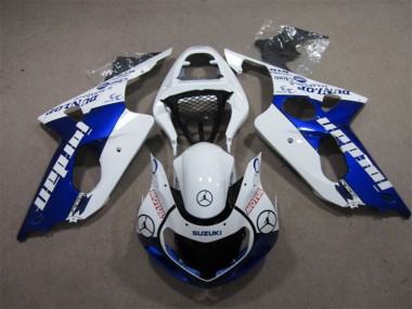 Wholesale 2000-2002 Suzuki GSXR 1000 Motorcycle Fairings - White Blue Jordan Motul