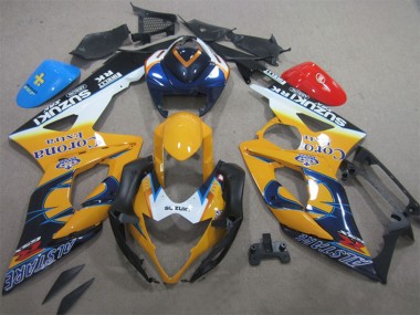 Wholesale 2005-2006 Suzuki GSXR 1000 Motorcycle Fairings - White Yellow Blue Black Corona Extra Alstare