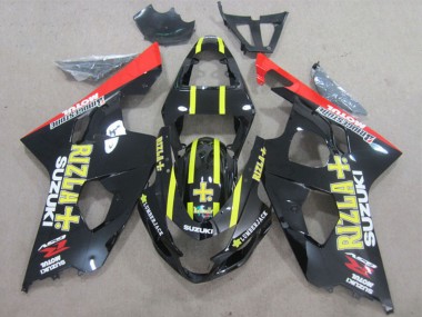 Wholesale 2004-2005 Suzuki GSXR 600 Motorcycle Fairings - Glossy Black Red Yellow Rizla