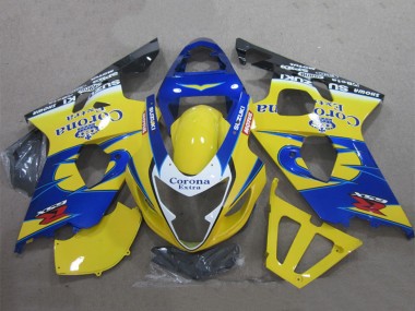 Wholesale 2004-2005 Suzuki GSXR 600 Motorcycle Fairings - Yellow Blue White Black Corona Extra