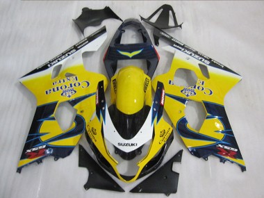 Wholesale 2004-2005 Suzuki GSXR 600 Motorcycle Fairings - Yellow White Blue Corona Extra