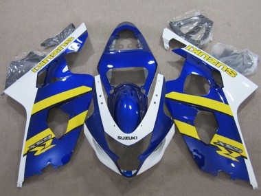 Wholesale 2004-2005 Suzuki GSXR 600 Motorcycle Fairings - Blue White Yellow