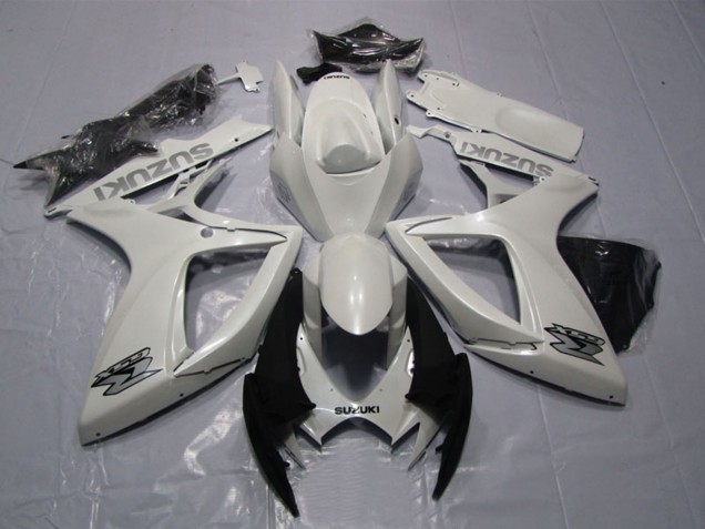 2006-2007 Suzuki GSXR 600 Motorcycle Fairing - White