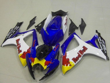 Wholesale 2006-2007 Suzuki GSXR 750 Motorcycle Fairings - Blue White Yellow Red Bull