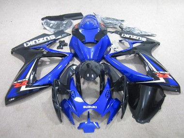 Wholesale 2006-2007 Suzuki GSXR 750 Motorcycle Fairings - Blue Glossy Black