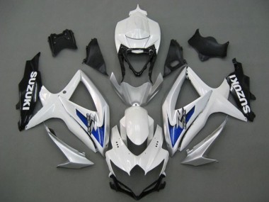 Wholesale 2008-2010 Suzuki GSXR 750 Motorcycle Fairings - White Silver Blue Black