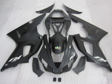 Wholesale 2000-2001 Yamaha YZF R1 Motorcycle Fairings - Matte Black White Decal