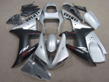 Wholesale 2002-2003 Yamaha YZF R1 Motorcycle Fairing Kits - Silver Matte Black