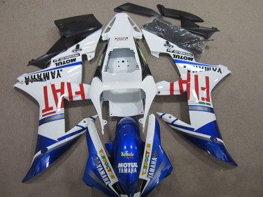 Wholesale 2004-2006 Yamaha YZF R1 Motorcycle Fairings - White Blue Red Fiat Motul