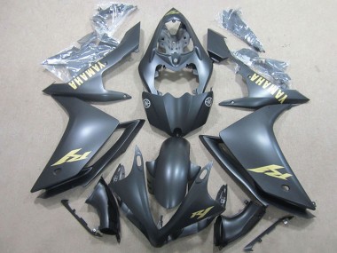 Wholesale 2007-2008 Yamaha YZF R1 Motorcycle Fairings - Matte Black Gold Decal