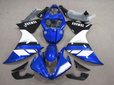 Wholesale 2012-2014 Yamaha YZF R1 Motorcycle Fairing - Blue White Glossy Black
