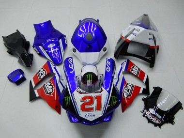 Wholesale 2015-2019 Yamaha YZF R1 Motorcycle Fairings - White Blue Red Black Green Monster 21
