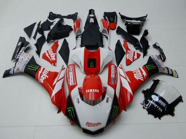Wholesale 2015-2019 Yamaha YZF R1 Motorcycle Fairings - White Red Black Green Monster Milwaukee