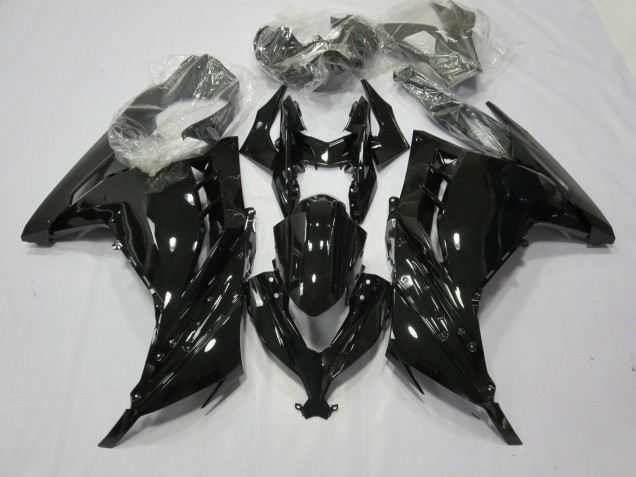 Black Gloss 13-18 Ninja 300 Fairings