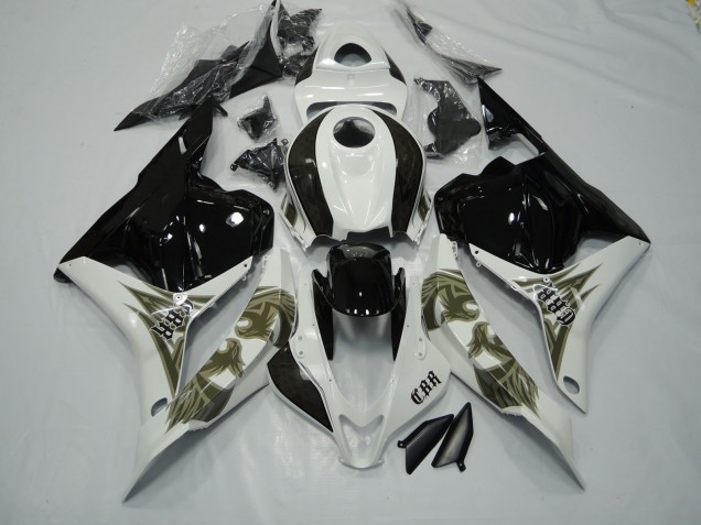Black Gold and White 09-12 CBR600RR Fairings Black Gold and White 09-12 CBR600RR Fairings