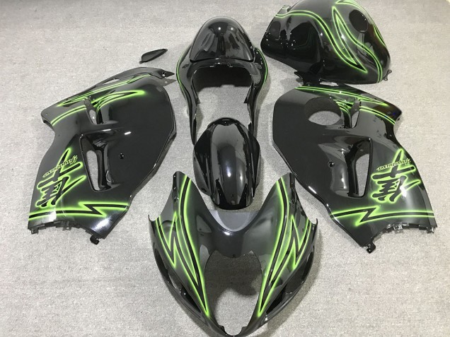 Black & Green Lightning 97-07 GSXR 1300 Hayabusa Fairings Black & Green Lightning 97-07 GSXR 1300 Hayabusa Fairings