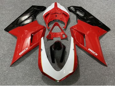 Black Red White 07-14 Ducati 848 1098 1198 Fairings