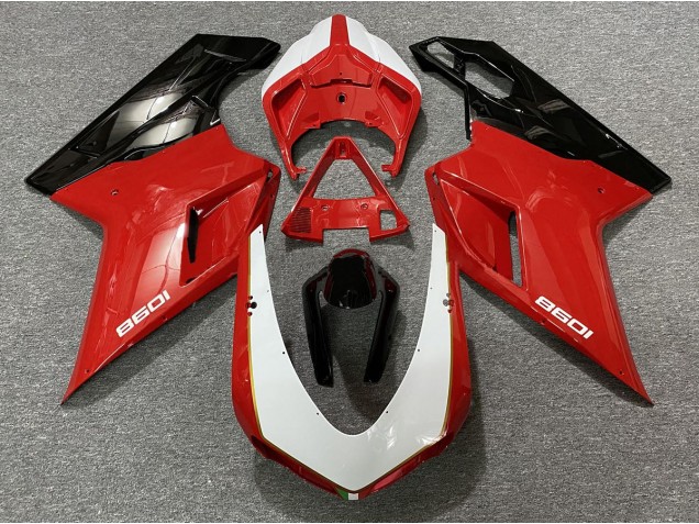 Black Red White 07-14 Ducati 848 1098 1198 Fairings