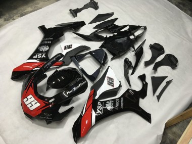 Black Red and White 99 15-19 R1 Fairings