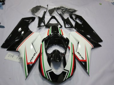 Black Tri Color 07-14 Ducati 848 1098 1198 Fairings
