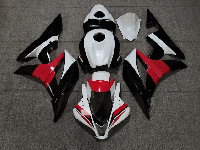 Black White and Red 07-08 CBR600RR Fairings