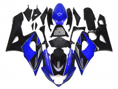 Black and Blue Gloss with silver 05-06 GSXR 1000 Fairings
