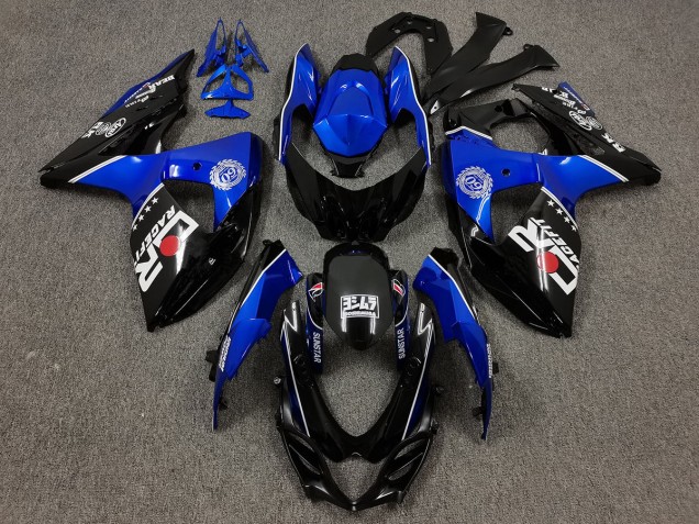 Black and Blue with Custom Logos 09-16 GSXR 1000 Fairings Black and Blue with Custom Logos 09-16 GSXR 1000 Fairings