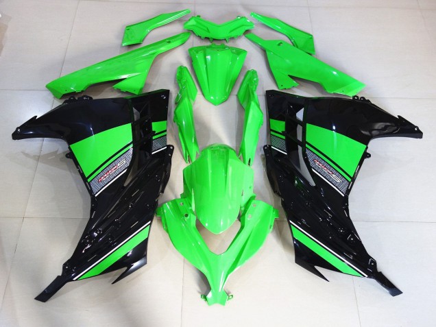 Black and Green Gloss 13-18 Ninja 300 Fairings
