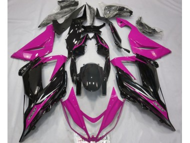 Black and Pink 13-18 ZX6R Fairings