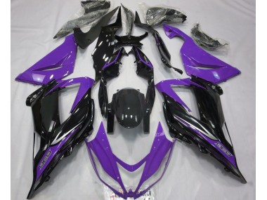 Black and Purple 13-18 ZX6R Fairings