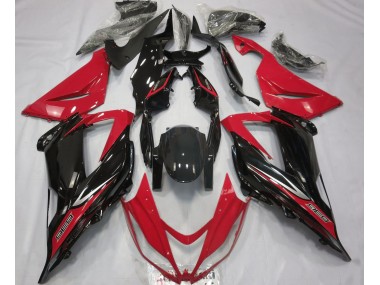 Black and Red 13-18 ZX6R Fairings