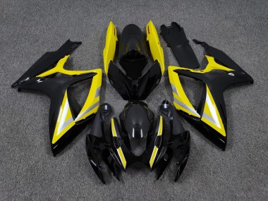 Black and Yellow OEM Style 06-07 GSXR 600-750 Fairings