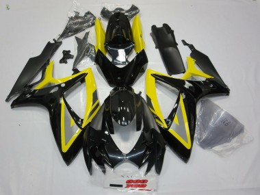 Black and Yellow Oh Ah 06-07 GSXR 600-750 Fairings