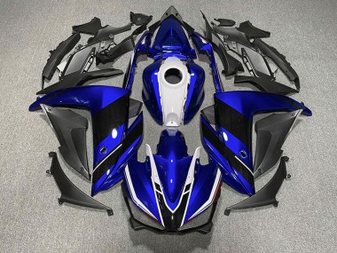 Blue Black and White 15-18 R3 Fairings