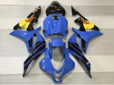 Blue & Orange Bull 07-08 CBR600RR Fairings