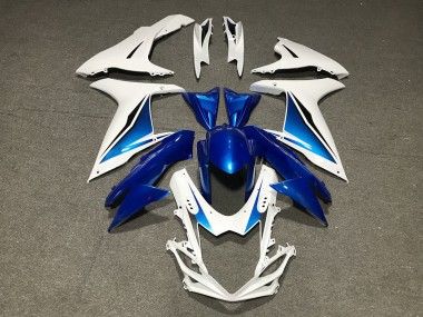 Blue White Custom 11-24 GSXR 600-750 Fairings