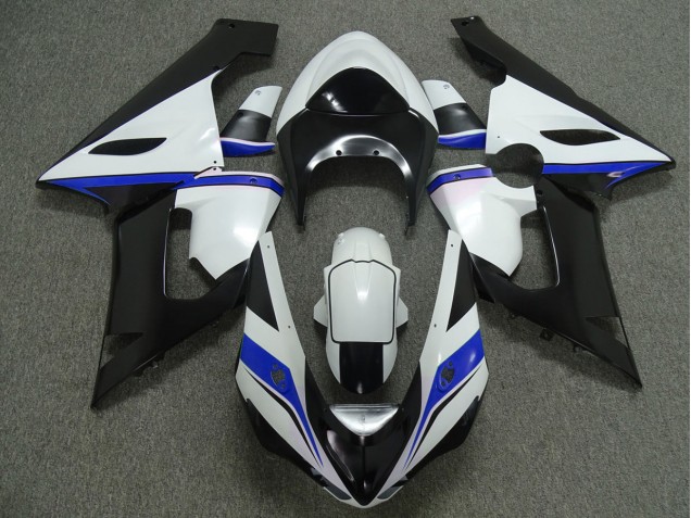 Blue White and Black 05-06 ZX6R Fairings