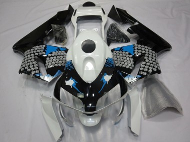 Blue White and Black Splatter 03-04 CBR600RR Fairings