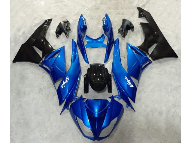 Blue and Black Ninja 09-12 ZX6R Fairings Blue and Black Ninja 09-12 ZX6R Fairings