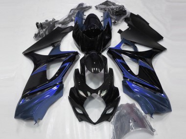 Blue and Gloss Black 07-08 GSXR 1000 Fairings