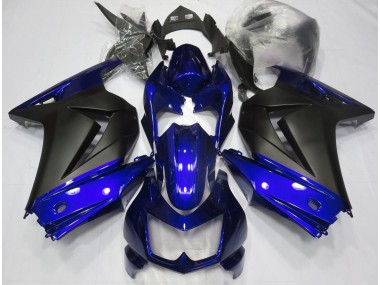 Blue and Matte Black 08-12 Ninja 250 Fairings