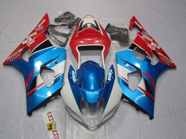 Blue and Red 03-04 GSXR 1000 Fairings
